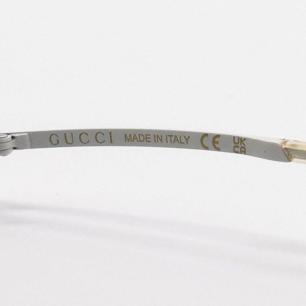 NEW GUCCI GG1561S 003 SHIELD IVORY GREEN UNISEX SUNGLASSES GUCCI - Picture 11 of 12